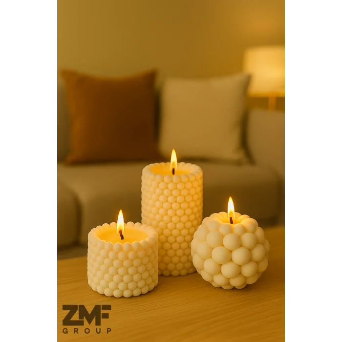 Dekoratif 3lü Kokulu Bubble Mum Minimal Pinterest Tasarım