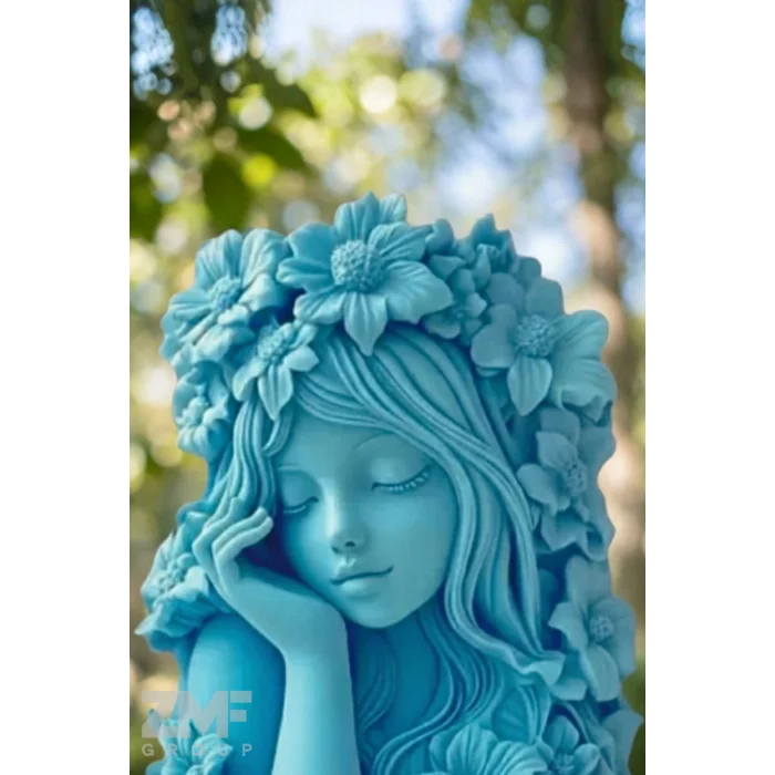 Çiçekli Kız Mum, Kokulu Taş & Sabun Silikon Kalıp