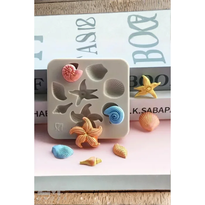 Deniz Kabukları, Deniz Yıldızı Silikon Kalıbı Mum Sabun & Kokulu Taş