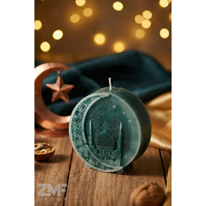 Ramazan Serisi Hilal ve Cami Tasarım Mum Sedir Ağacı Kokulu