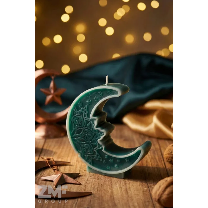 Ramazan Serisi Hilal Tasarım Mum Sedir Ağacı Kokulu