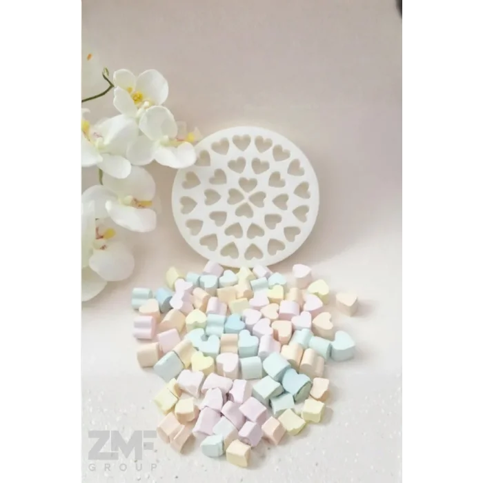 Mini Kalp Silikon Kalıbı 30lu Mum Taştozu Epoksi