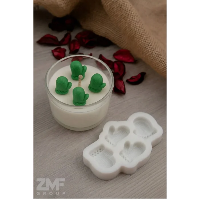 Dörtlü Eldiven Mini Mum Kalıbı