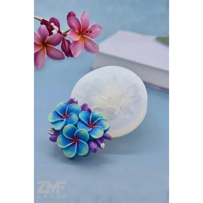 Üçlü Çiçek Silikon Kalıp Mum Sabun Kokulu Taş