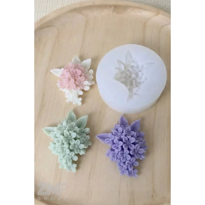 Leylak Çiçeği Silikon Mum Sabun Kalıbı