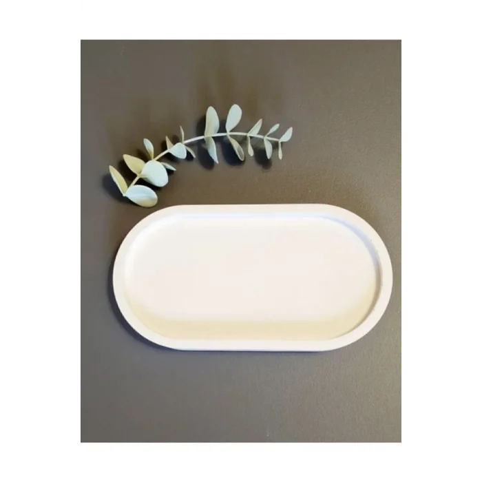 Çok Amaçlı Beyaz Beton Tepsi