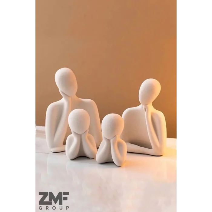 Dekoratif İki Çocuklu Aile Seti