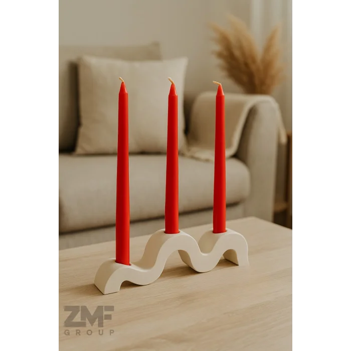 Dekoratif Kıvrım Mumluk Şamdan