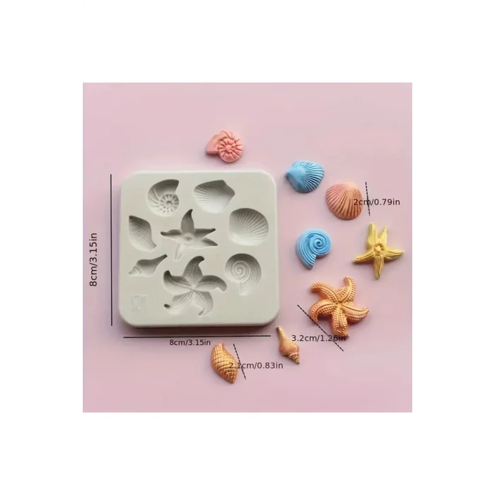 Deniz Kabukları, Deniz Yıldızı Silikon Kalıbı Mum Sabun & Kokulu Taş