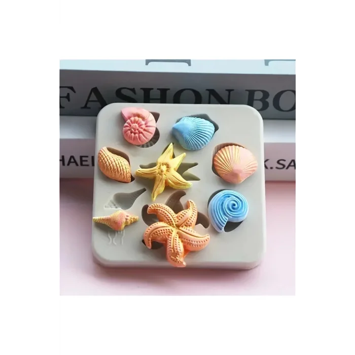 Deniz Kabukları, Deniz Yıldızı Silikon Kalıbı Mum Sabun & Kokulu Taş