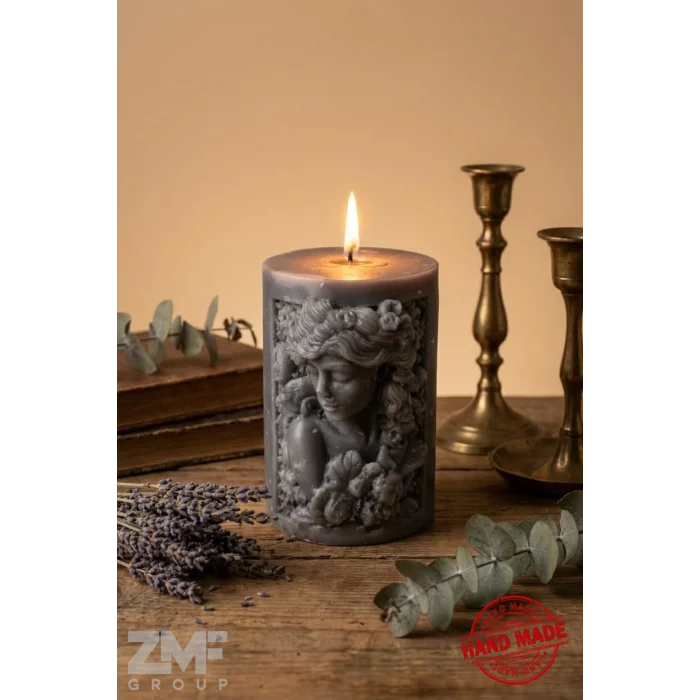 Kadın Figürlü Dekoratif Sütun Mum