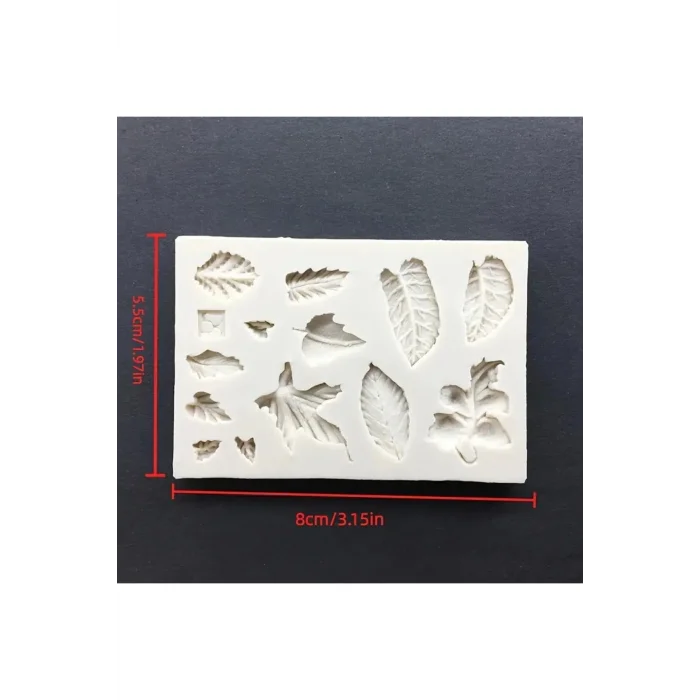 Mini Yapraklar Orman Temalı Silikon Kalıp 13 Minik Yaprak