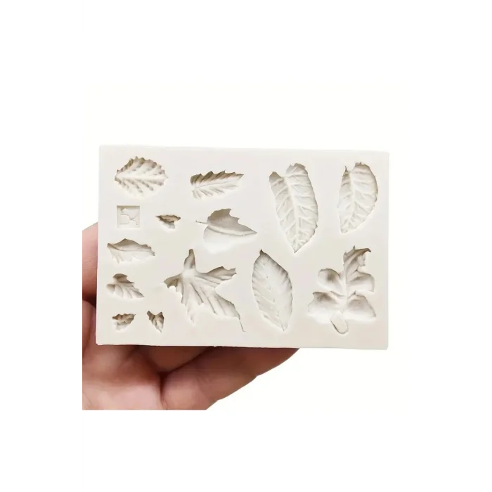Mini Yapraklar Orman Temalı Silikon Kalıp 13 Minik Yaprak