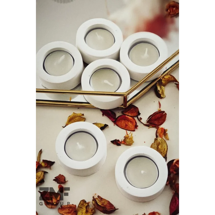 Sade Tasarım Tealight Mumluk Söz Nişan ve Özel Günler İçin 2 Adet