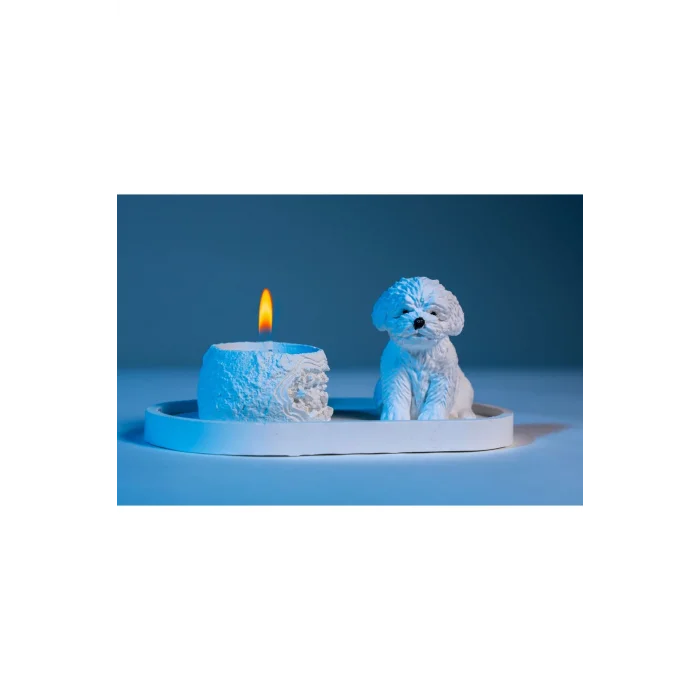 Sevimli Köpek Dekoratif Mumluk Set