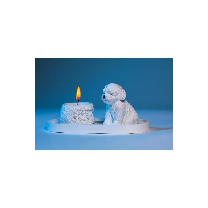 Sevimli Köpek Dekoratif Mumluk Set