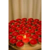 Kırmızı Tealight 50li Mum Parti, Sevgililer Günü Ve Özel Günler İçin Uygun 3 Saat Yanar 35mm Çap