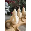 Yılbaşı Temalı Kardan Adam Mum Dekoratif Mum 10cm 1 Adet