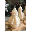 Yılbaşı Temalı Kardan Adam Mum Dekoratif Mum 10cm 1 Adet