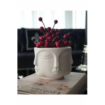 Adler Soyut Yüz Çok Amaçlı Vazo,Kase,Kaşıklık,Saksı