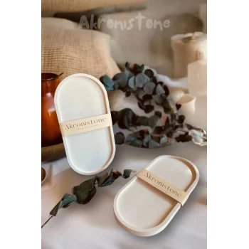 Dekoratif 2’li Beyaz Tabak Set,takı tabağı, organizer