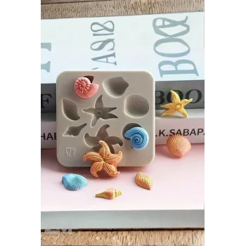 Deniz Kabukları, Deniz Yıldızı Silikon Kalıbı Mum Sabun & Kokulu Taş