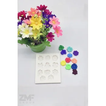 11li Çiçek Silikon Kalıp Mum, Sabun, Beton, Epoki İçin