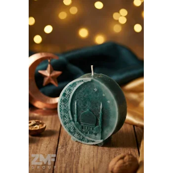 Ramazan Serisi Hilal ve Cami Tasarım Mum Sedir Ağacı Kokulu