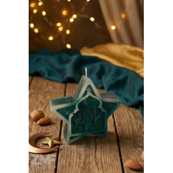 Ramazan Serisi Yıldız Tasarım Mum Sedir Ağacı Kokulu