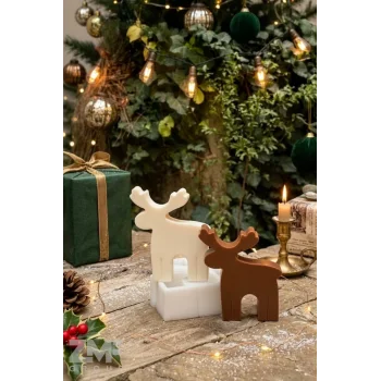 Geyik Model Silikon Kalıp Mum Taştozu Sabun Kalıbı Yılbaşı Tema