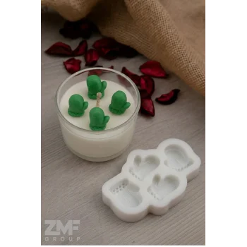 Dörtlü Eldiven Mini Mum Kalıbı