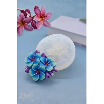 Üçlü Çiçek Silikon Kalıp Mum Sabun Kokulu Taş