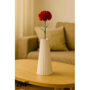 Beyaz Iskandinav Vazo 20cm