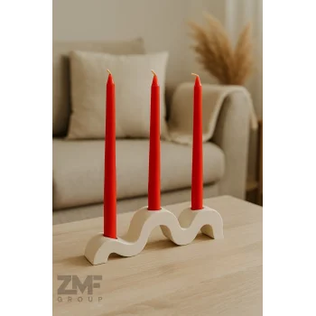 Dekoratif Kıvrım Mumluk Şamdan