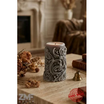 Sarmaşık Detaylı Dekoratif Sütun Mum