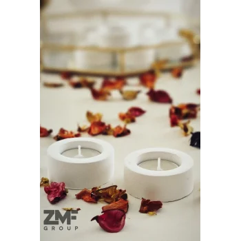 Sade Tasarım Tealight Mumluk Söz Nişan ve Özel Günler İçin 2 Adet