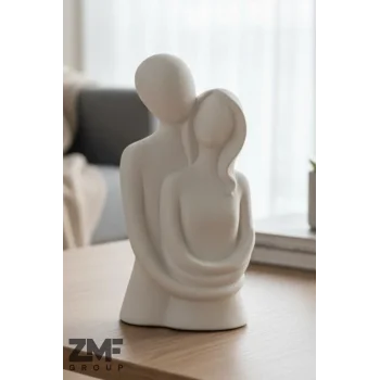 Sevgili Aşıklar Sarılmış Biblo Dekor 1 Adet