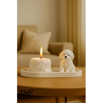 Sevimli Köpek Dekoratif Mumluk Set