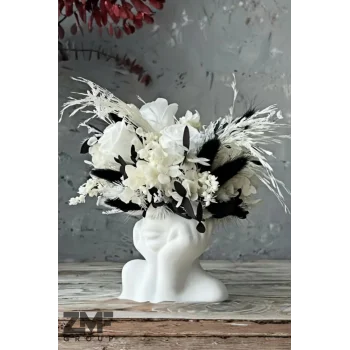 Soyut Kadın Figürü Dekoratif Minimal Vazo