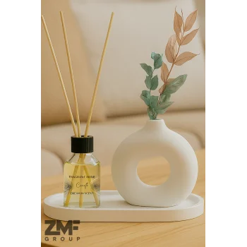 Tepsili Minimal Halka Vazo Ve Vanilya Oda Koku Seti