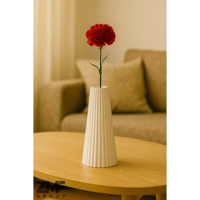 Beyaz Iskandinav Vazo 20cm