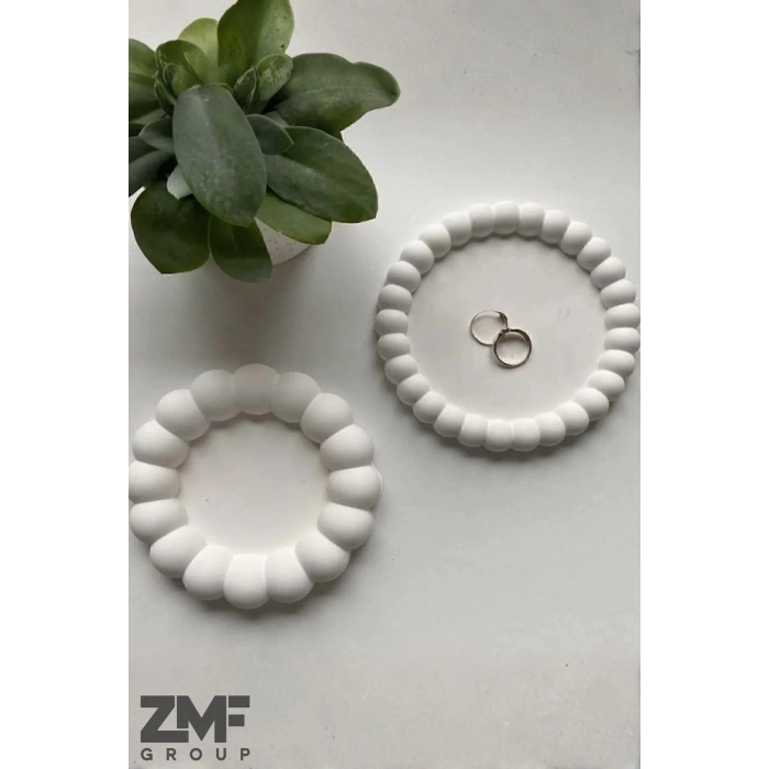 Dekoratif 2’li Bubble Tabak Set,takı tabağı, organizer