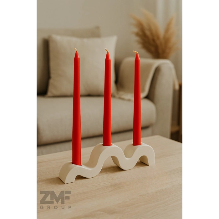 Dekoratif Kıvrım Mumluk Şamdan