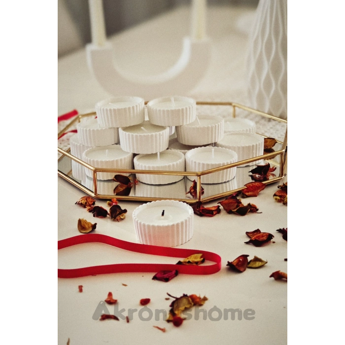 İkili Dekoratif Kase İçinde Vanilya Kokulu Mum