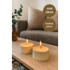 Kase İçinde 2li Sandal Ağacı Kokulu Mum Set