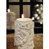 Özel Tasarım Hatlara Sahip Sarmaşık Sütun Tealight Mumluk 10cm (Mum Hediyeli)