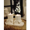 Tepside Dekoratif 2li Yıkılmış Roma Sütunu Tealight Mumluk 8cm ve 2 Adet Tealight Mum Hediyeli