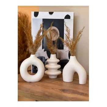 Minimal 3lü Vazo Vazo Seti Özel Günler Için Çoklu Paket(5 SET, 15 PARÇA VAZO IÇERİR)