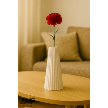 Beyaz Iskandinav Vazo 20cm