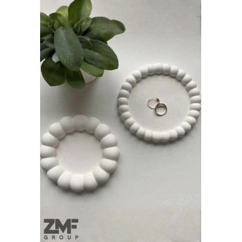 Dekoratif 2’li Bubble Tabak Set,takı tabağı, organizer